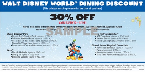 Disney Dining Coupons | MouseMisers